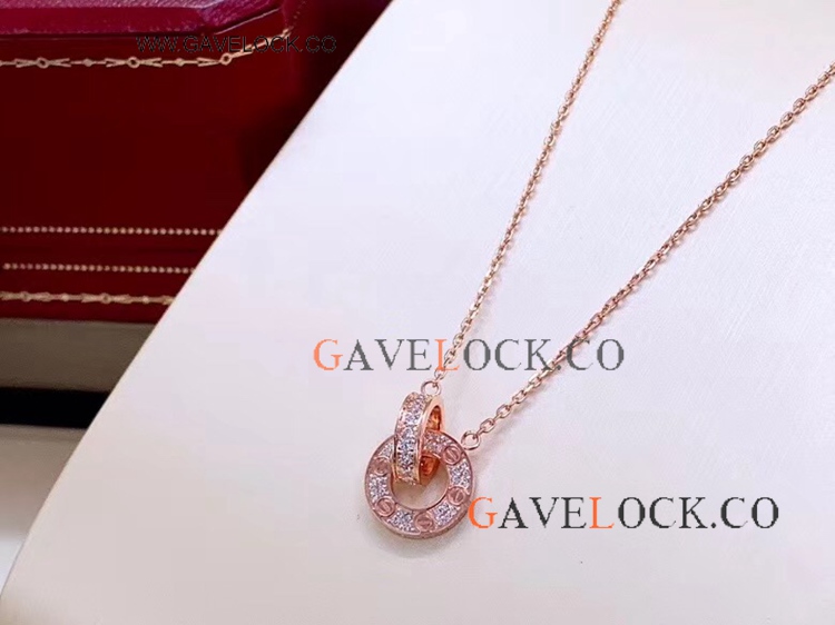 Wholesale Copy Cartier Love Pendant Necklace with Diamond